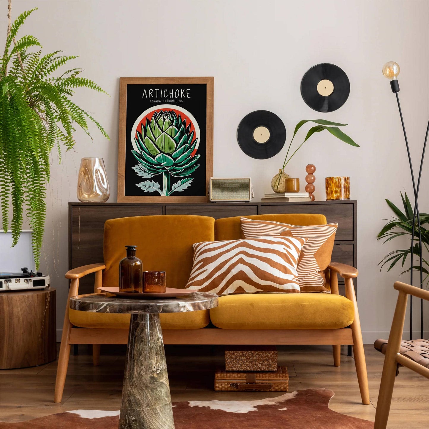 Linocut Artichoke Kitchen Design - HypeSheriff