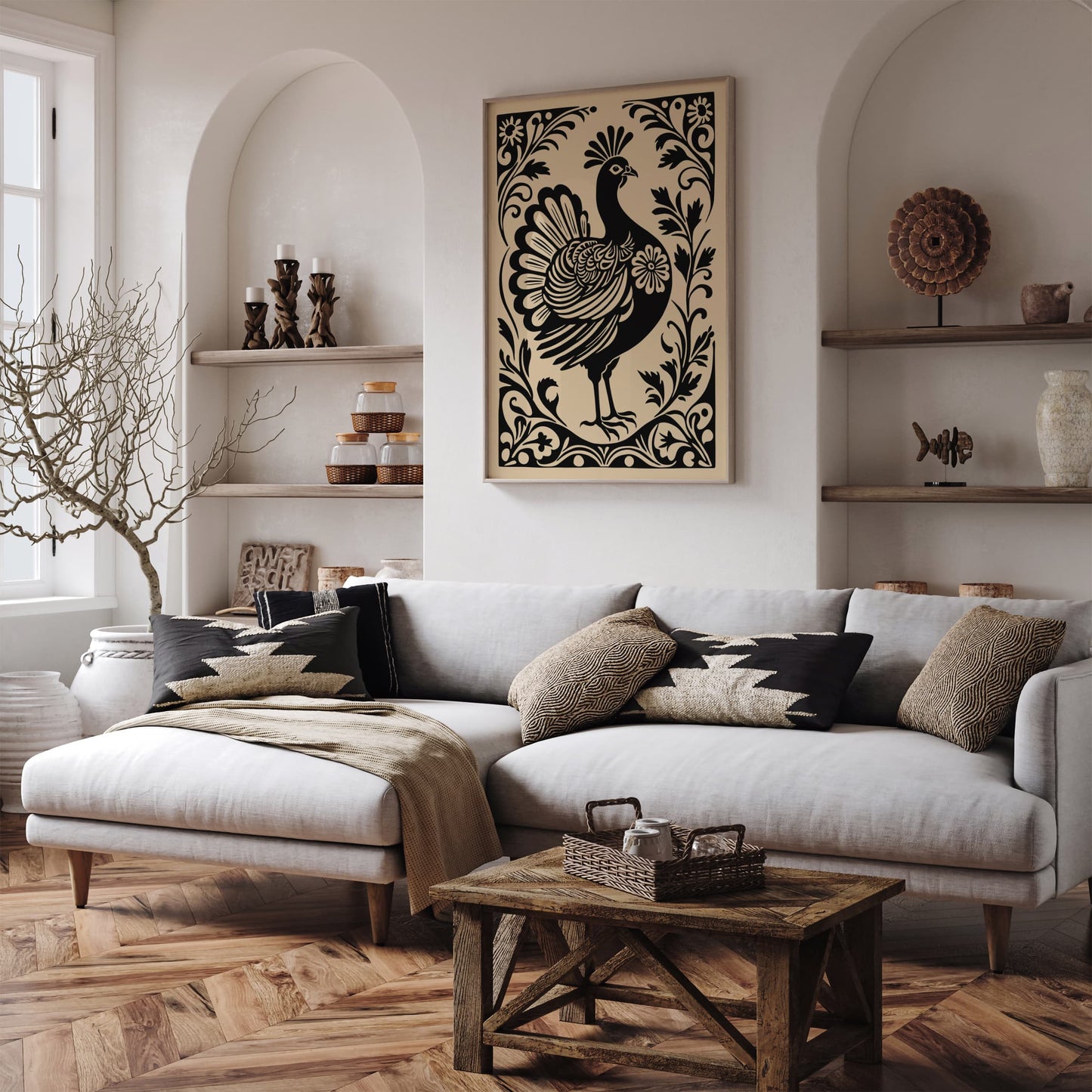 Turkey Bird Print Farmhouse Kitchen Wall Decoration