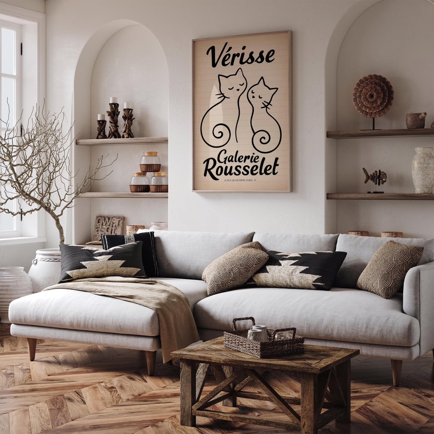 Verisse Galerie Rousselet - Vintage Cats Wall Art Print