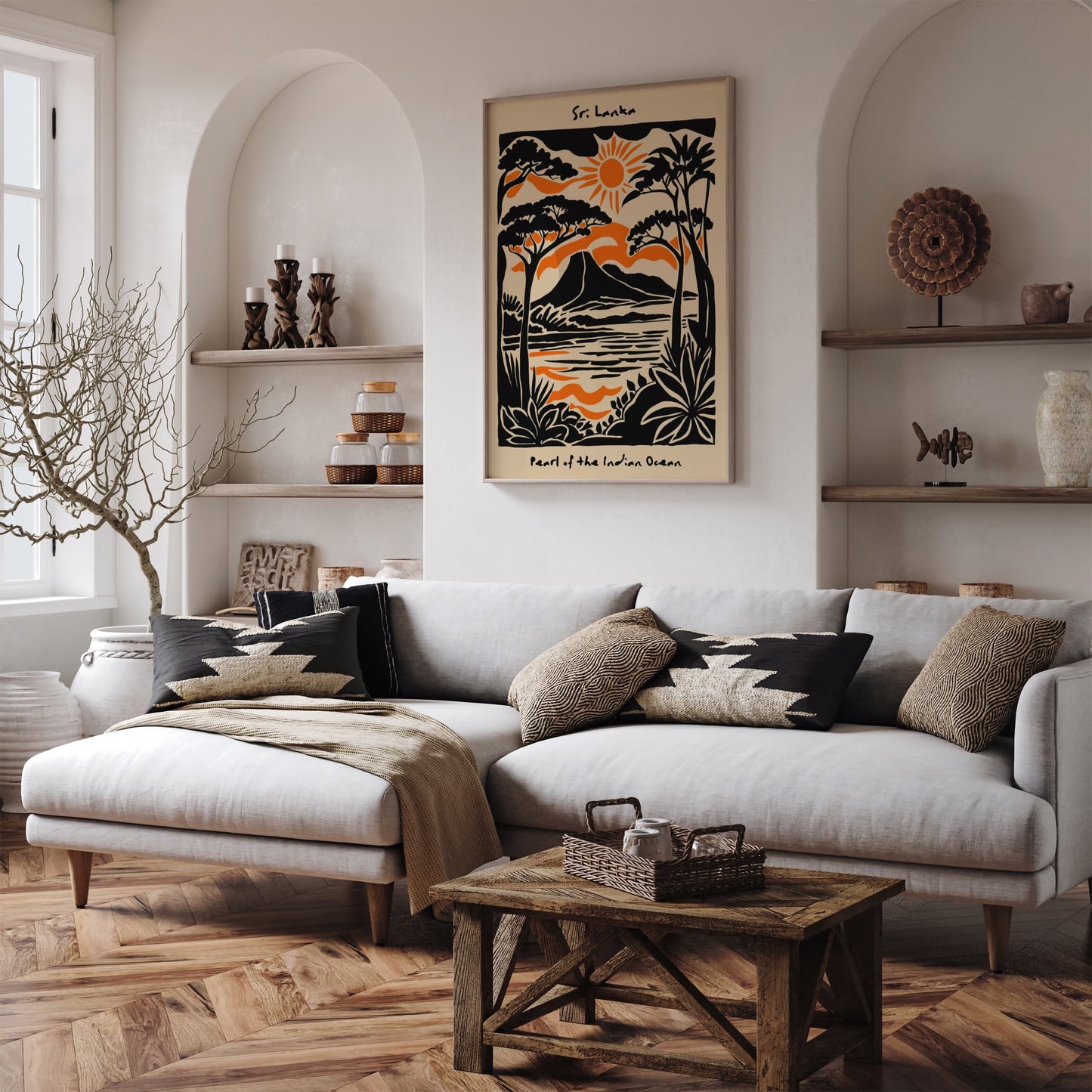 Sri Lanka Tropical Travel Poster