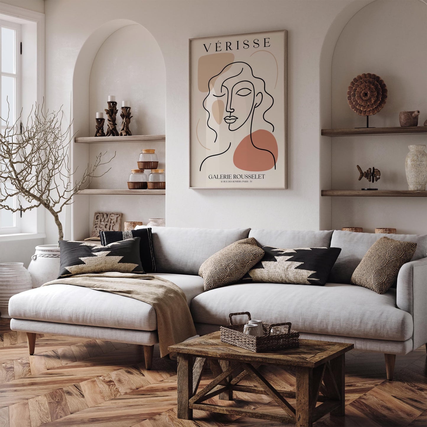 Verisse - Woman Line Art Face Wall Print