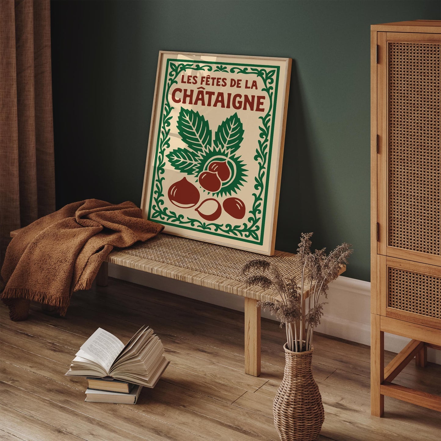 Les Fêtes de la Châtaigne Collobrières - French Festival Wall Art Print