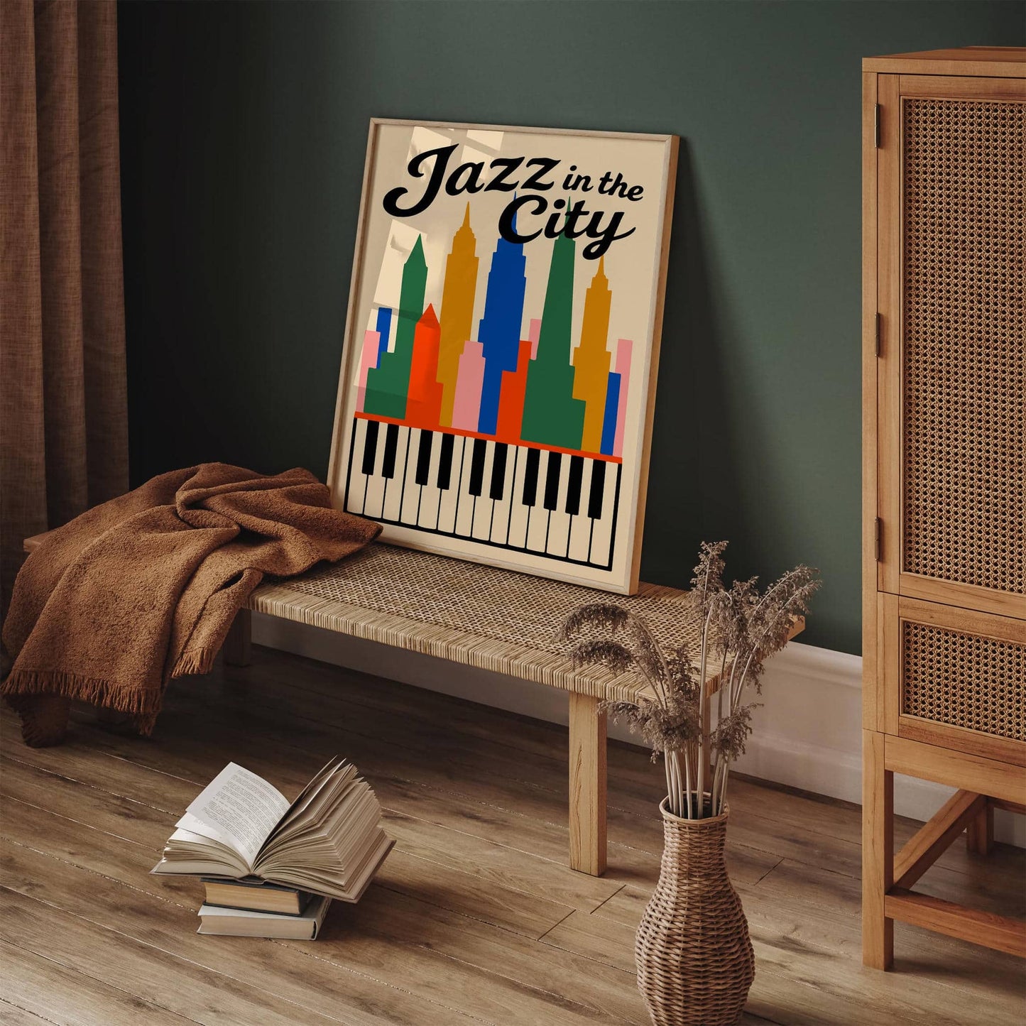Jazz in the City Colorful Poster