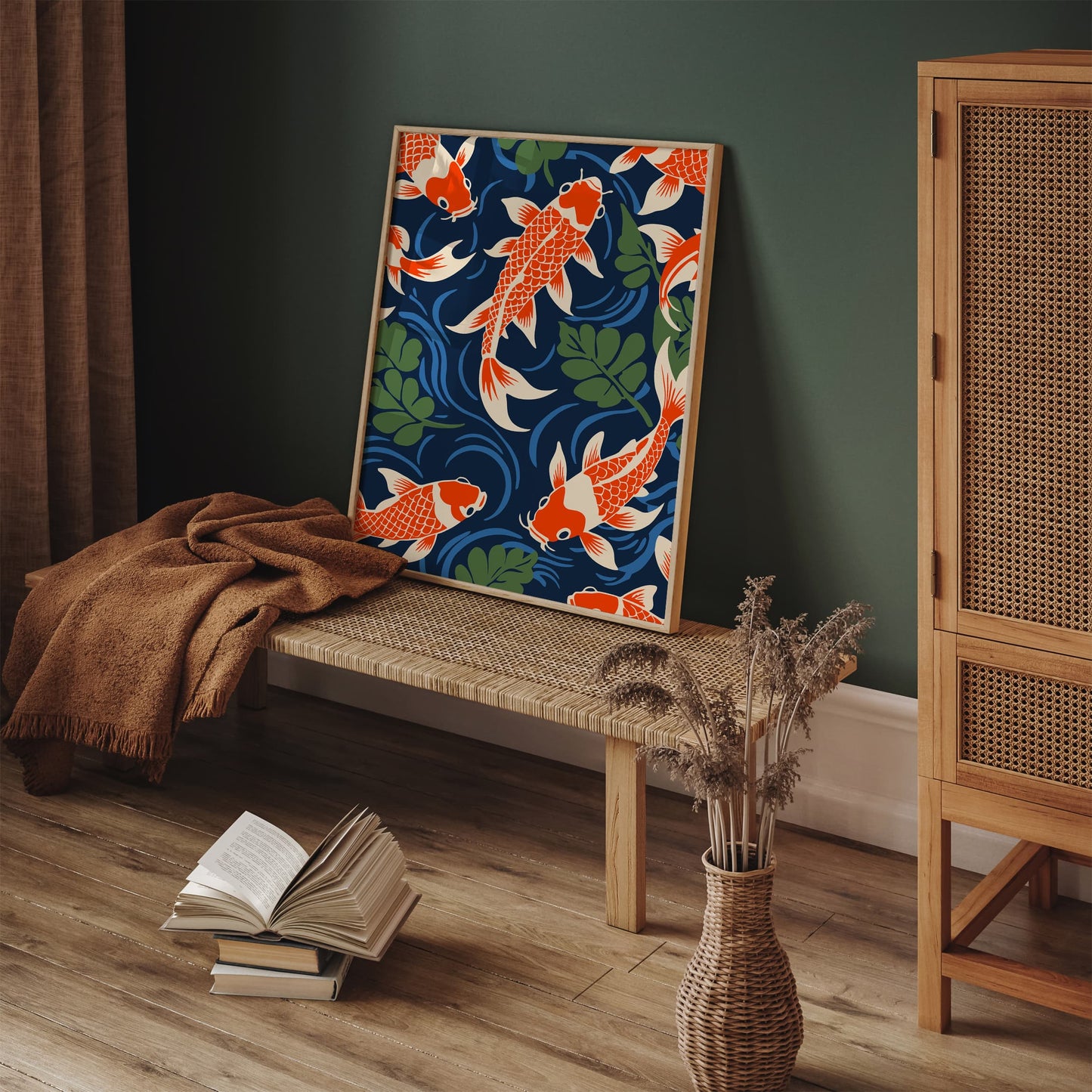 Japanese Koi Fish Pond Art Print