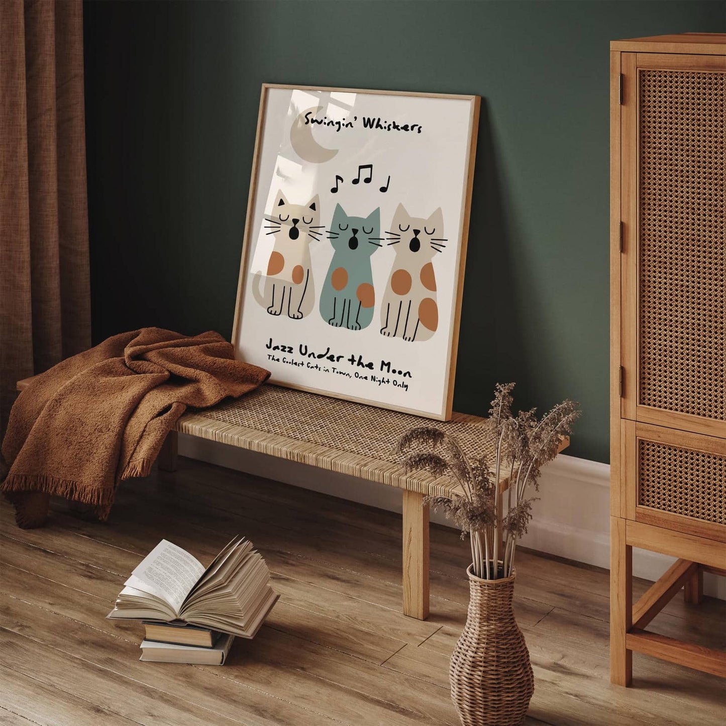 Jazz Night with Funny Singing Cats Poster