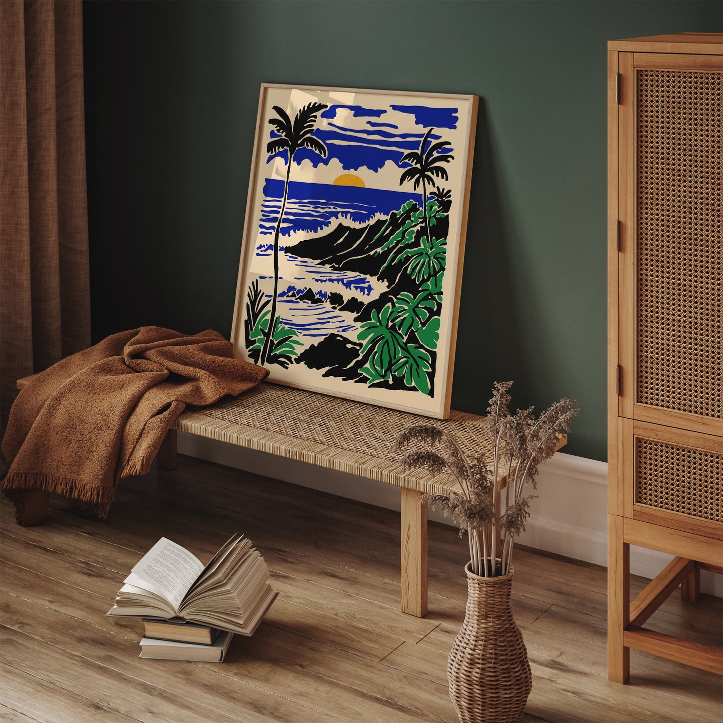 Oahu Honolulu Hawaii Travel Landscape Wall Art Print