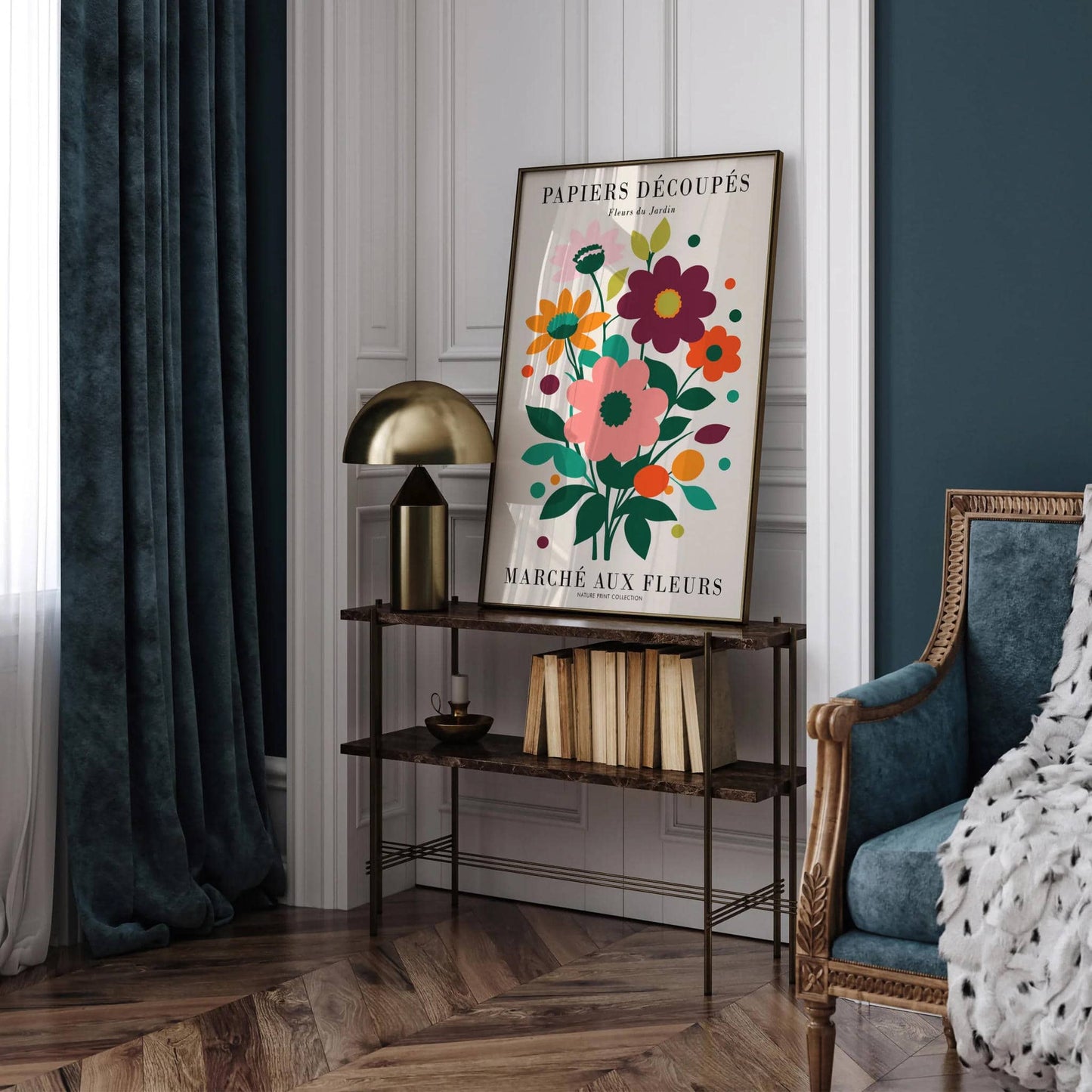 Retro Classic French Flower Poster Print - HypeSheriff