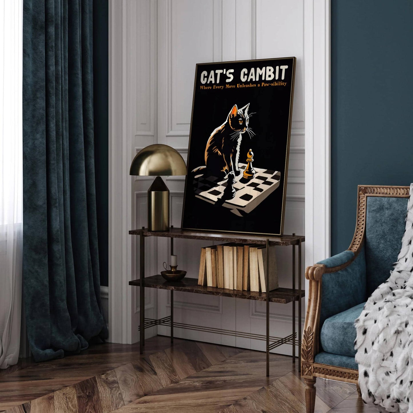 Cat's Gambit Chess Poster - HypeSheriff