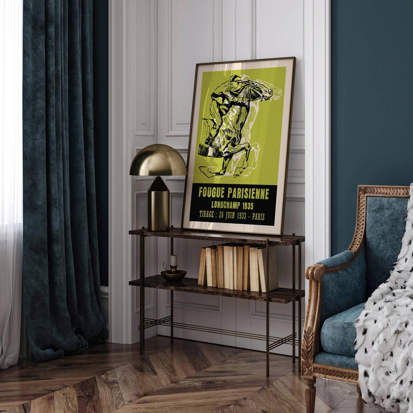 French Horse Racing 1935 Vintage Poster - HypeSheriff