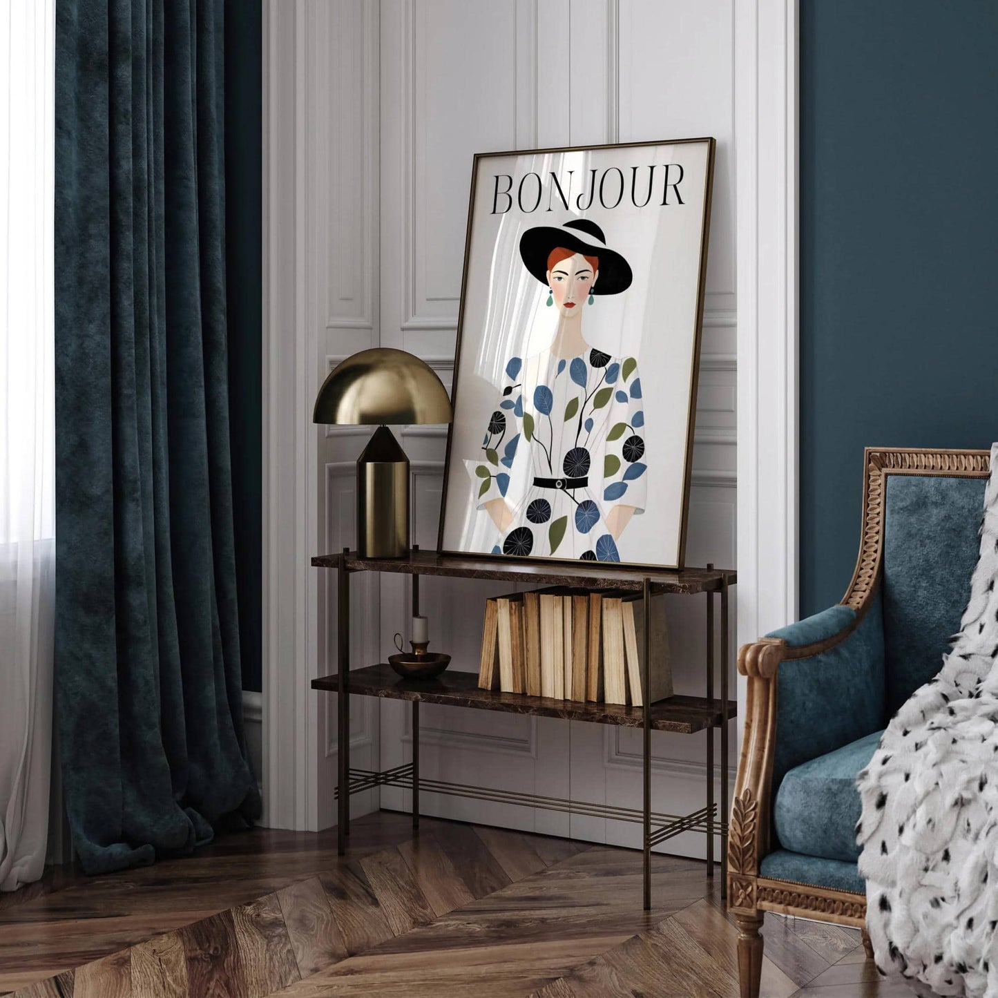 Bonjour French Fashion Vintage Wall Art - HypeSheriff