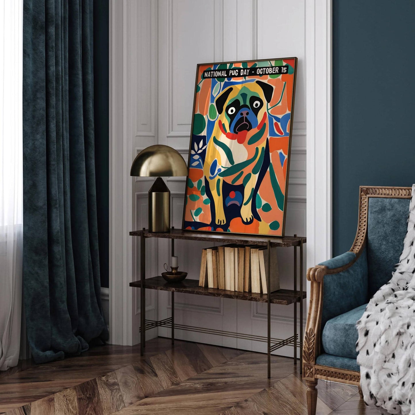 National Pug Day Colorful Poster - HypeSheriff
