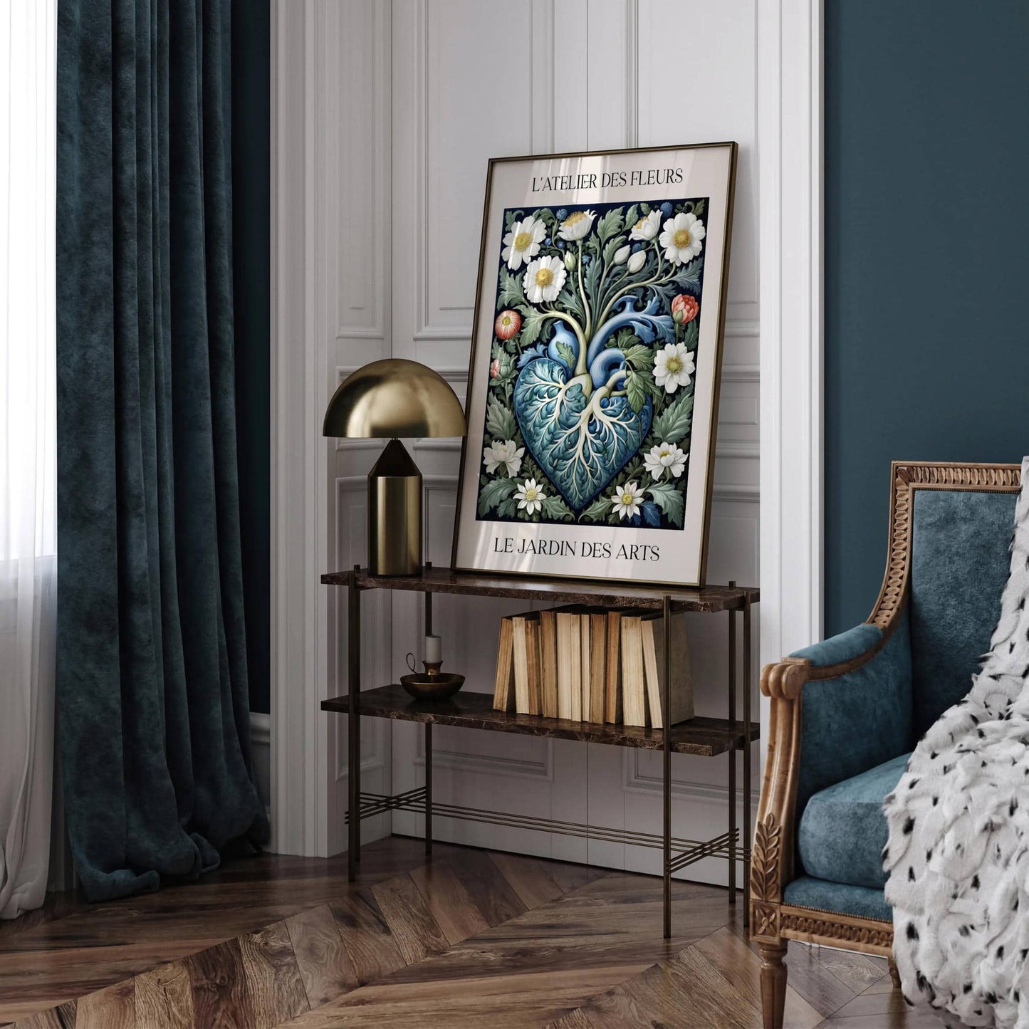 Morris Poster Victorian Decor Blue Poster - HypeSheriff