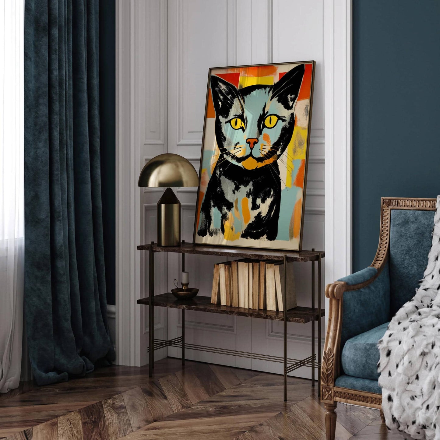 Lithography Cat Retro Poster - HypeSheriff