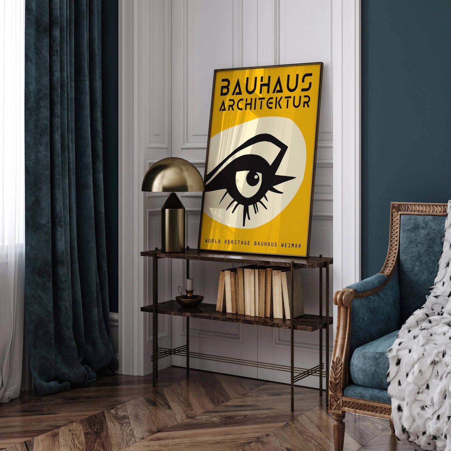 Yellow Bauhaus Eye Art Print 2024 - HypeSheriff