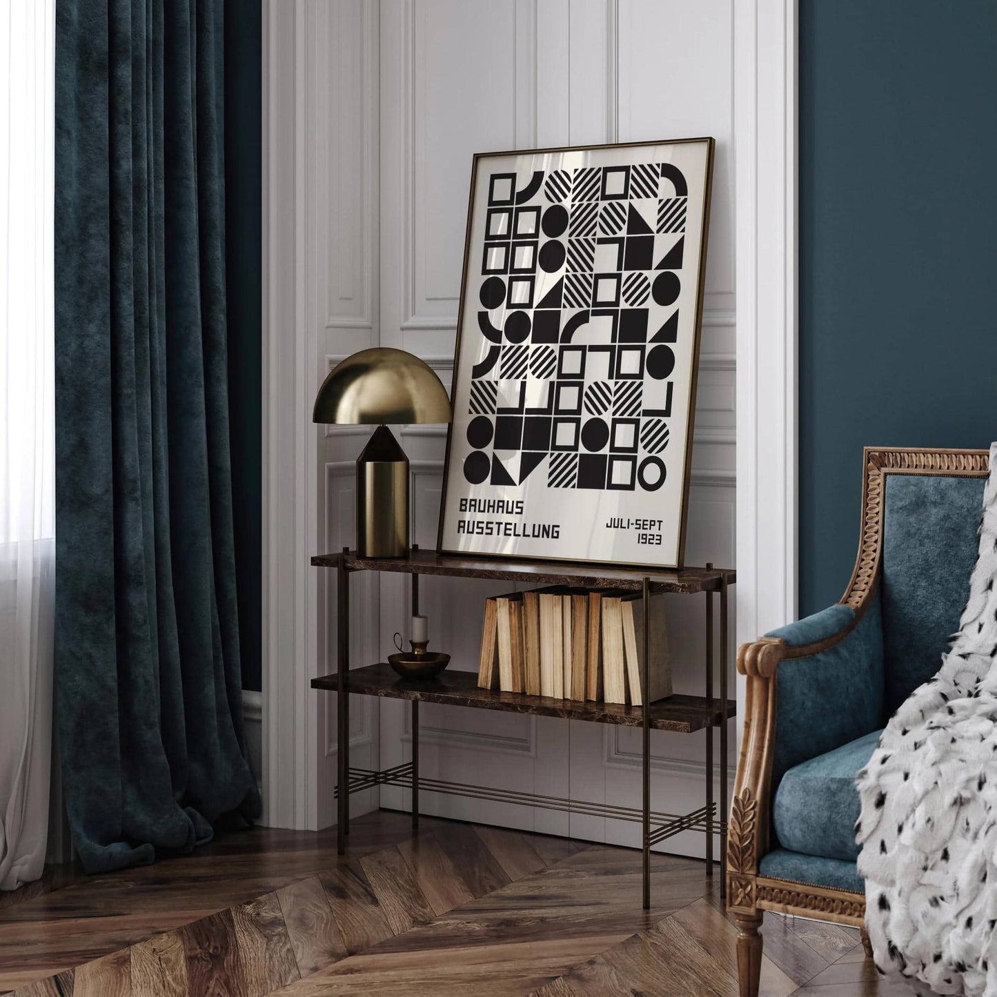 Bauhaus 1923 Black and White Poster - HypeSheriff