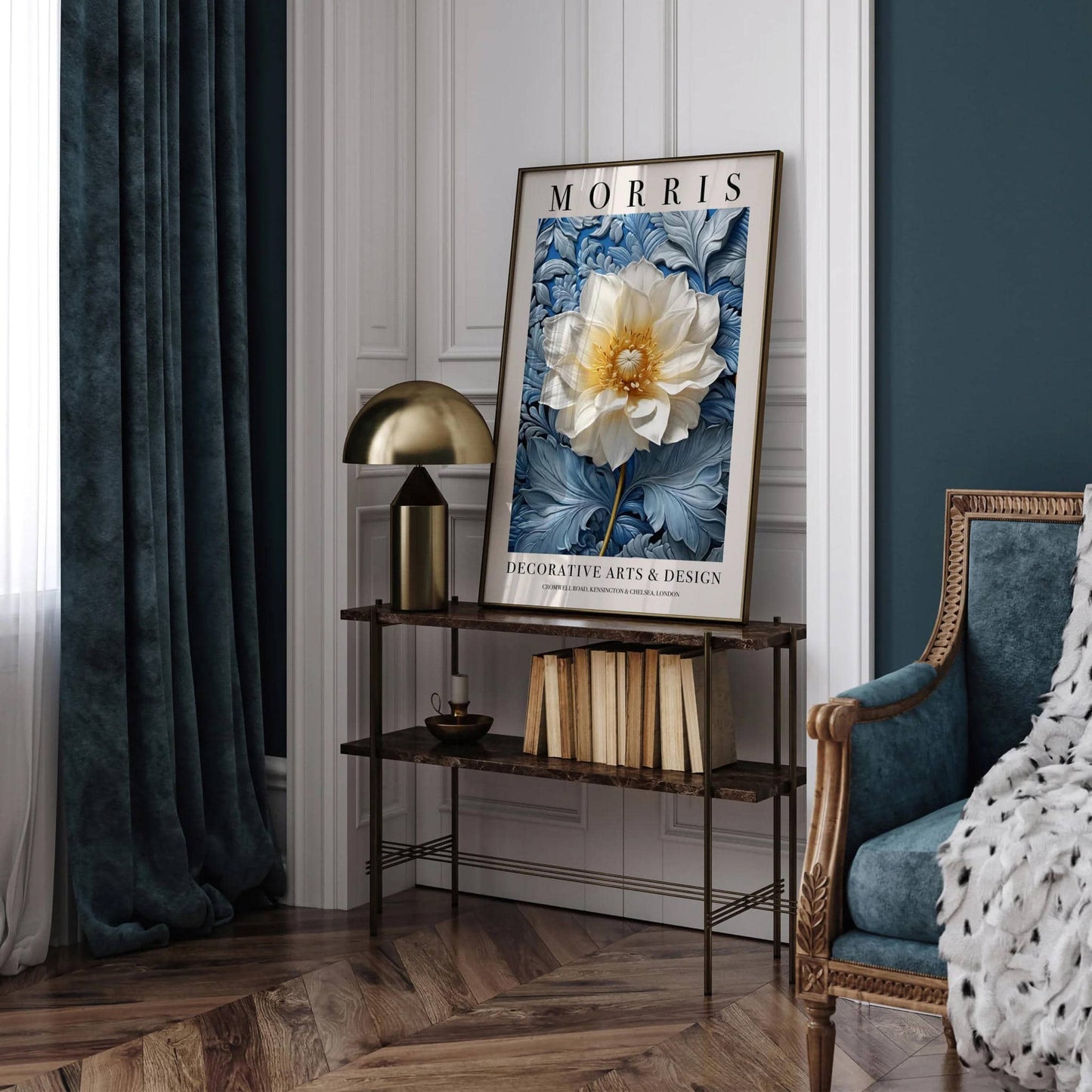 Morris Botanical Blue Art Print