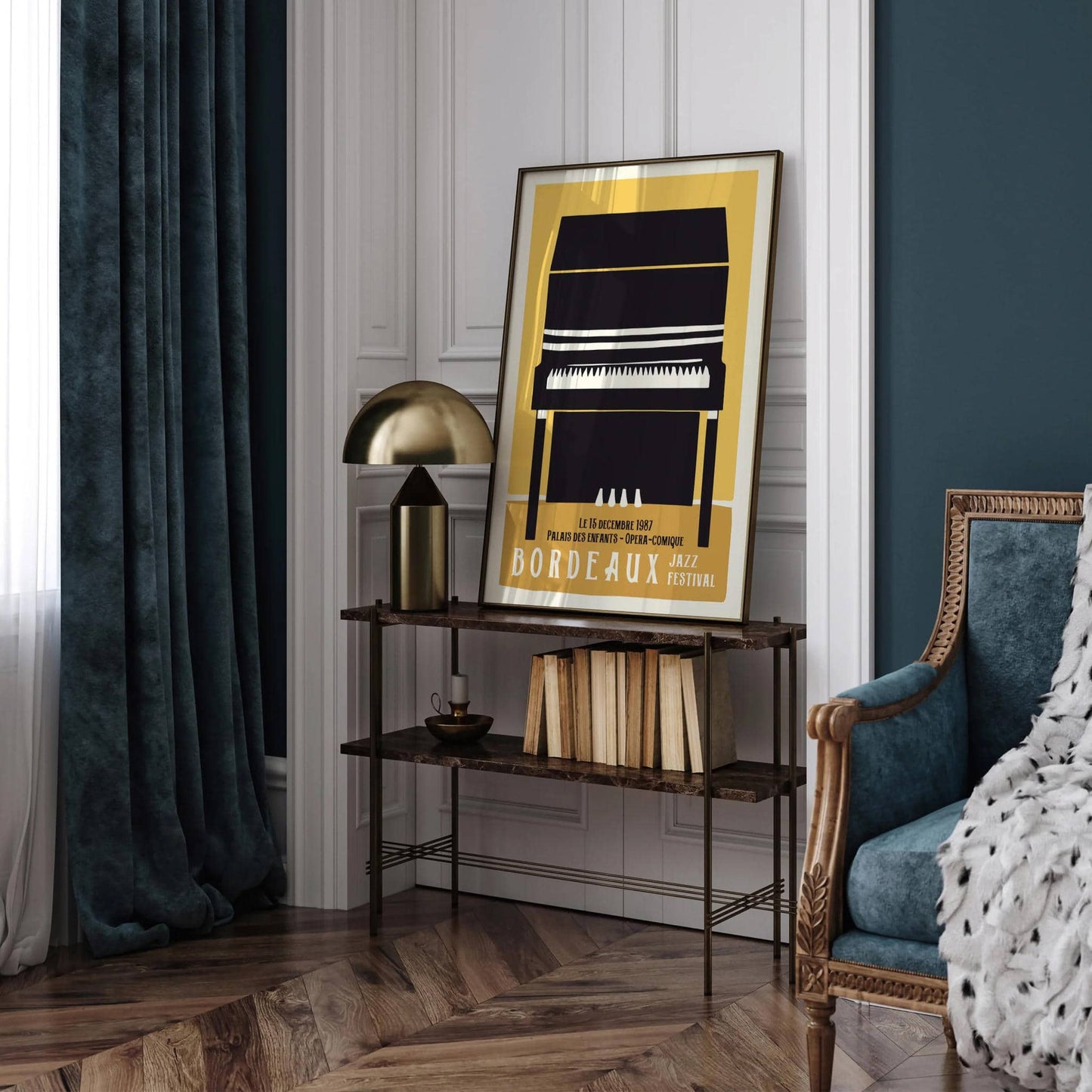 Bordeaux Jazz Festival Piano Poster - HypeSheriff