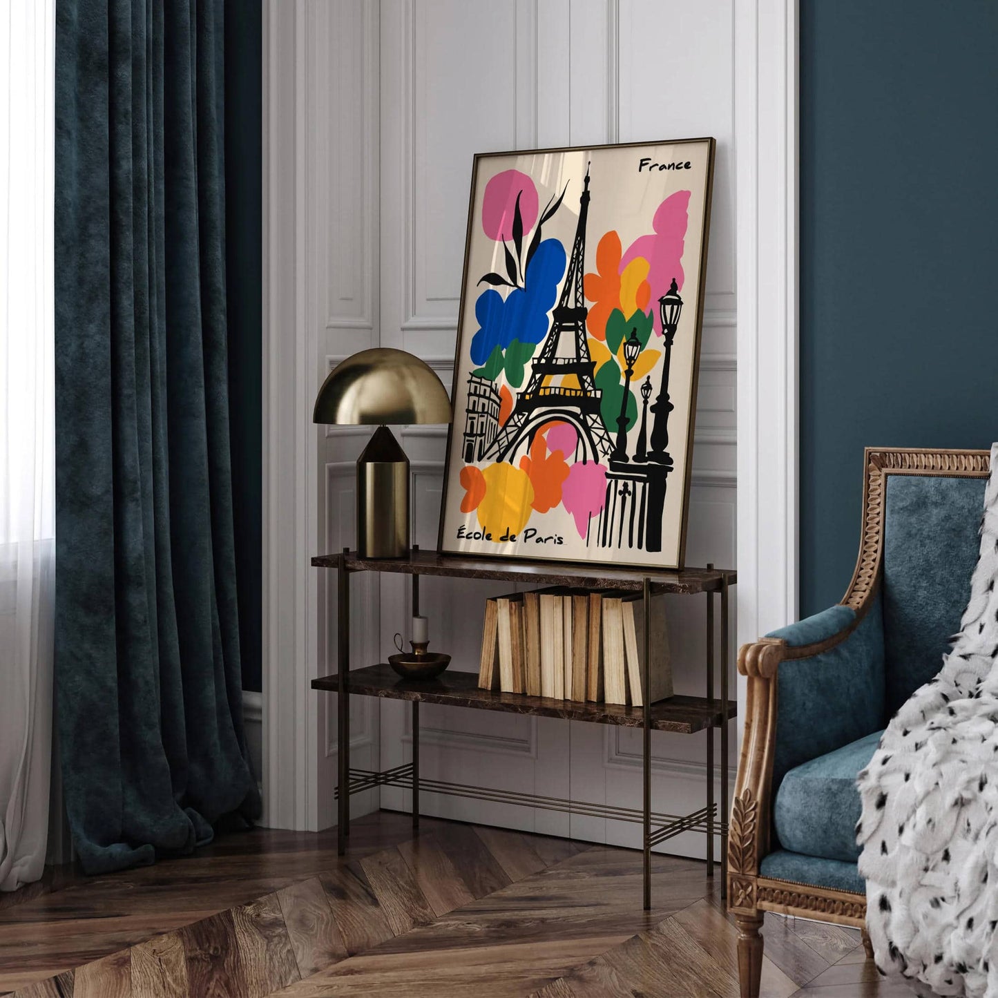 Paris France Travel Colorful Poster - HypeSheriff