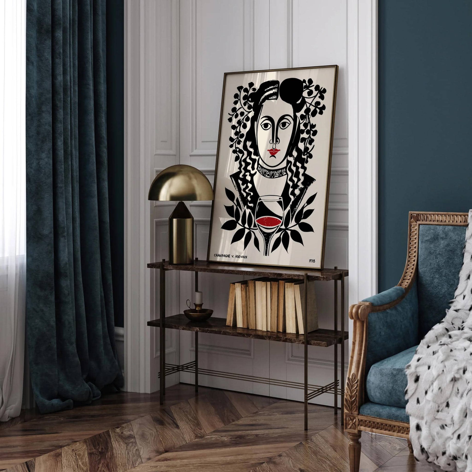 French 1978 Champagne Wall Art Print - HypeSheriff