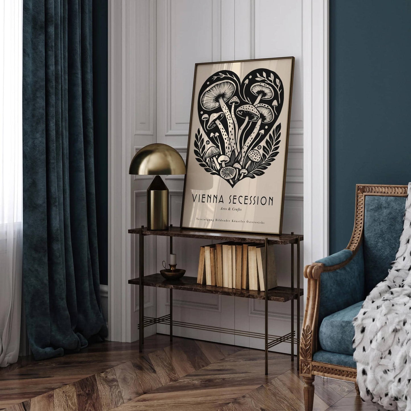 Vienna Secession Mushrooms Art Print - HypeSheriff