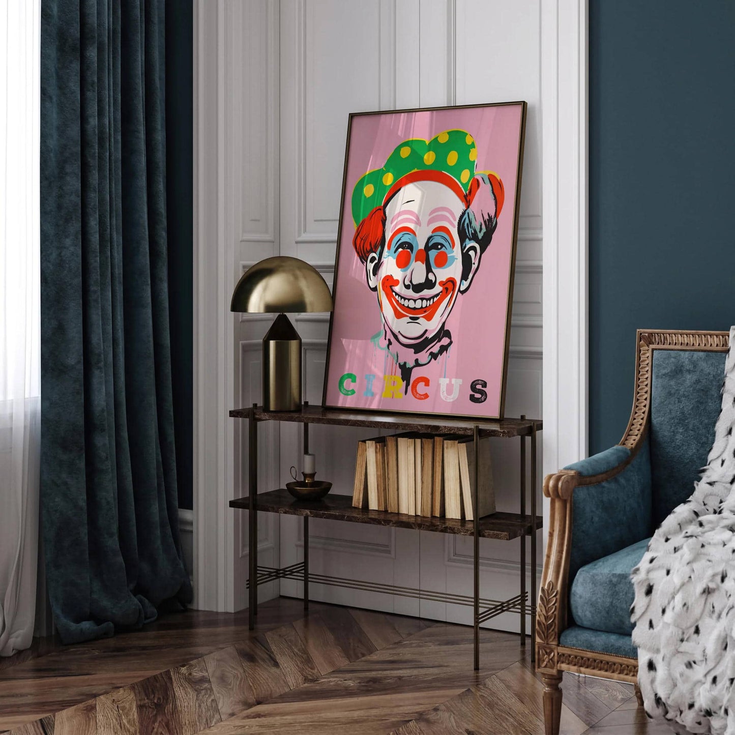 Vintage Circus Poster - Retro Clown Art Print - HypeSheriff