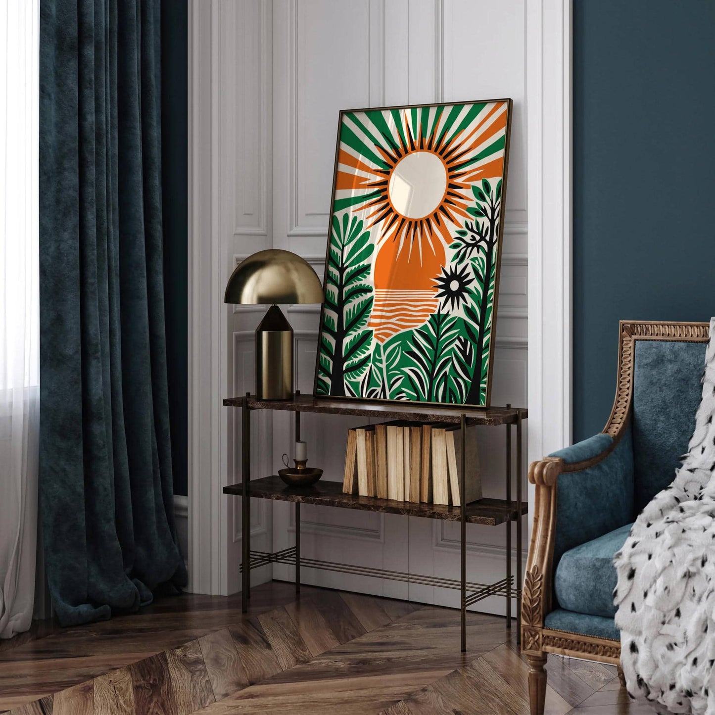 Farmhouse Sunshine Illustration Wall Art - HypeSheriff