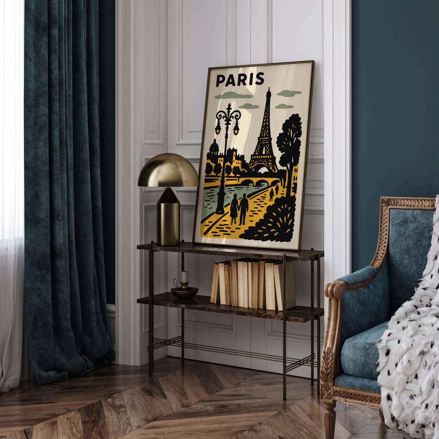 Paris France Poster - Romantic Travel Art Print