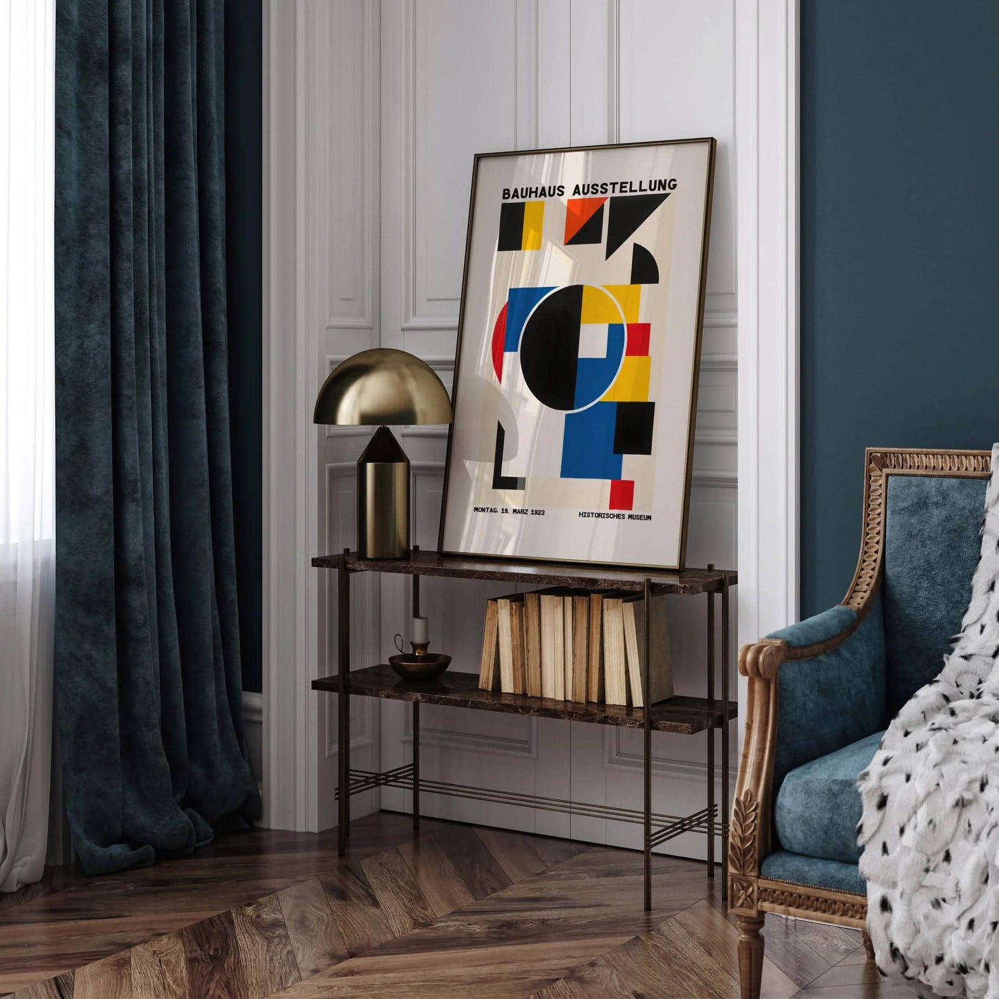 Retro Bauhaus Museum Poster Print - HypeSheriff