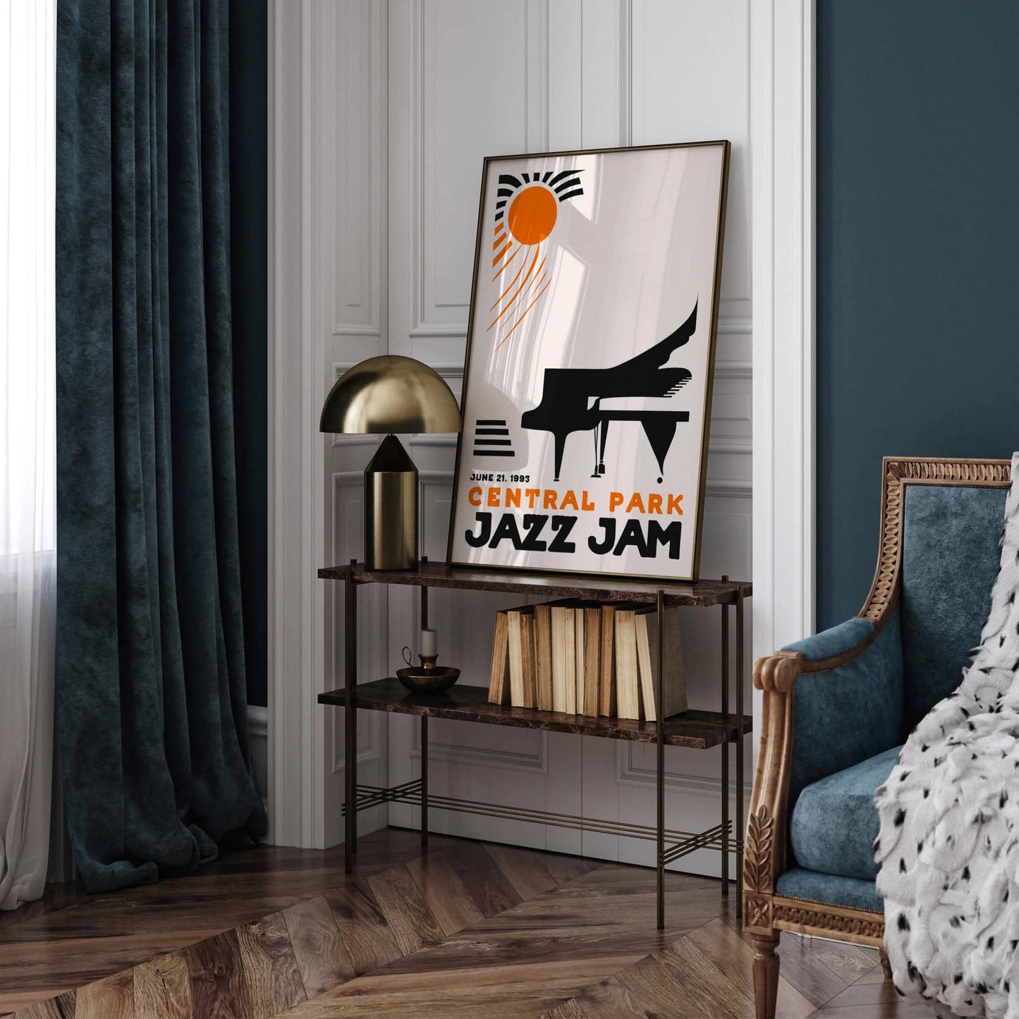 Central Park Jazz Jam Minimal Poster - HypeSheriff