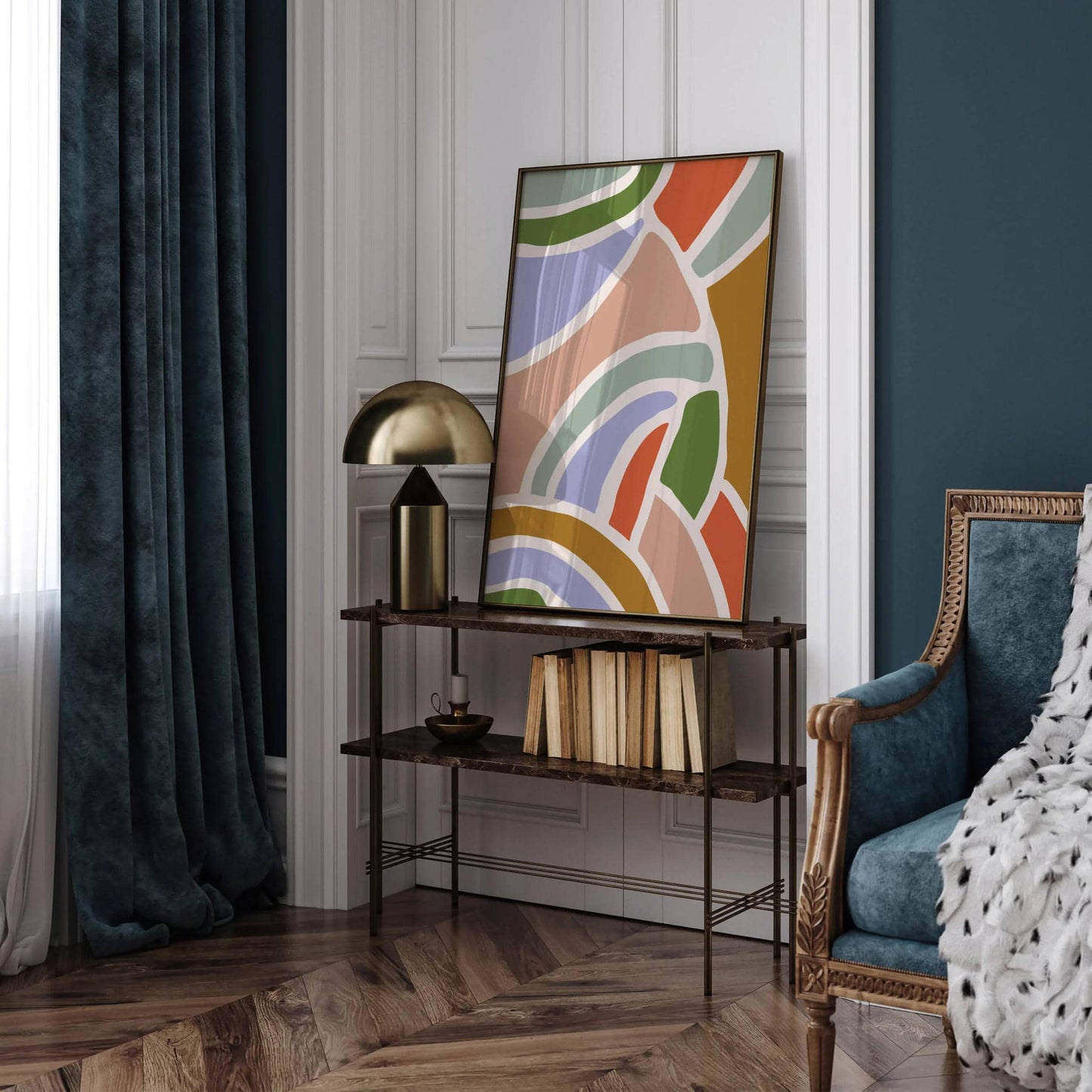 Abstract Geometric Wall Art - Colorful Poster Design - HypeSheriff