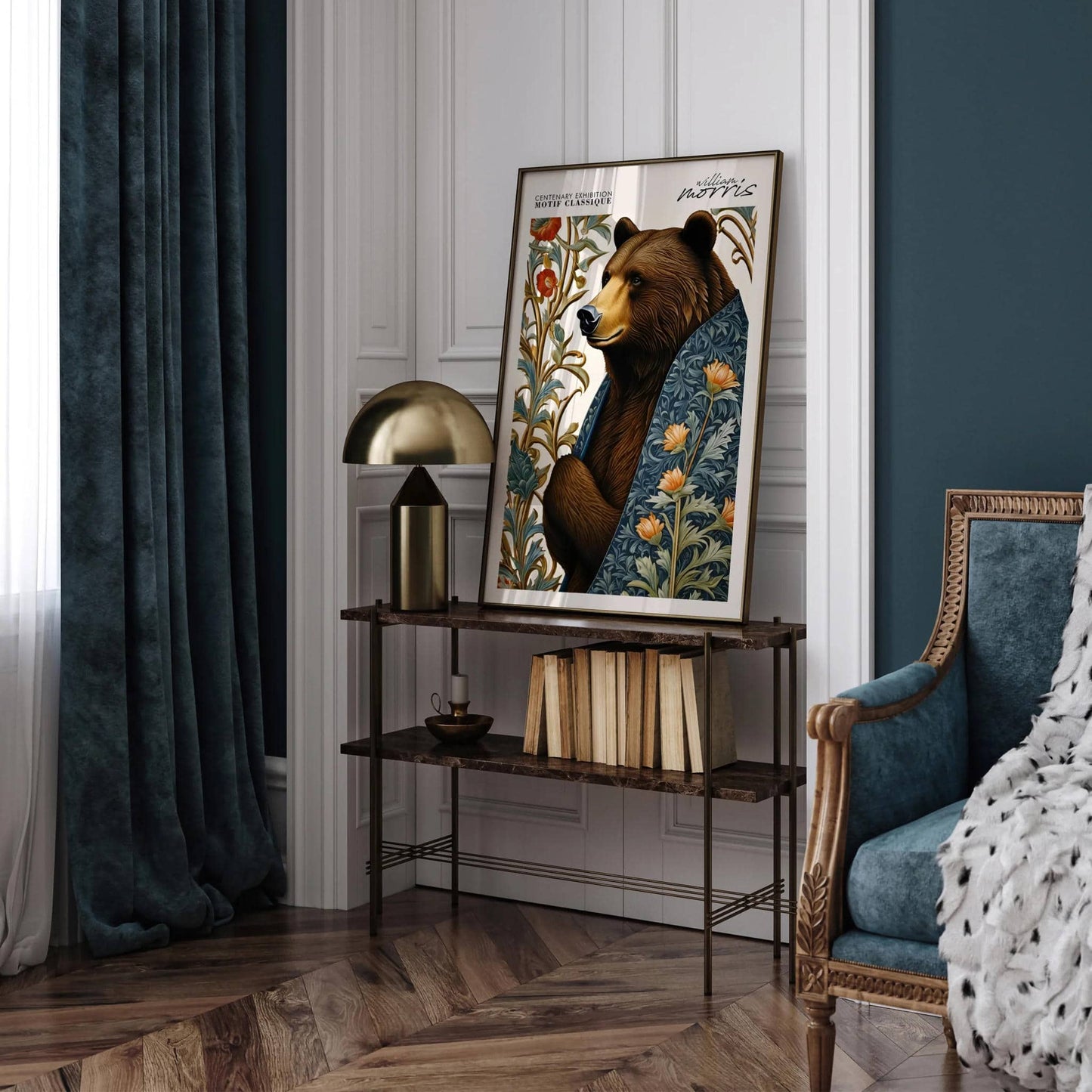 Victorian Bear, William Morris Poster - HypeSheriff