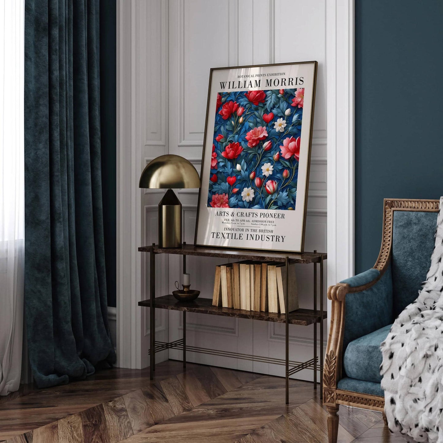 Blue W. Morris Floral Wall Art 2024 - HypeSheriff