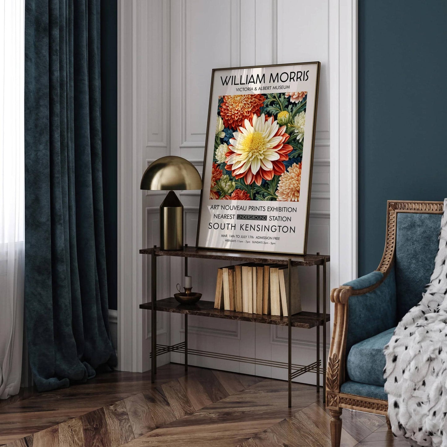 William Morris Chrysanthemum Poster - HypeSheriff