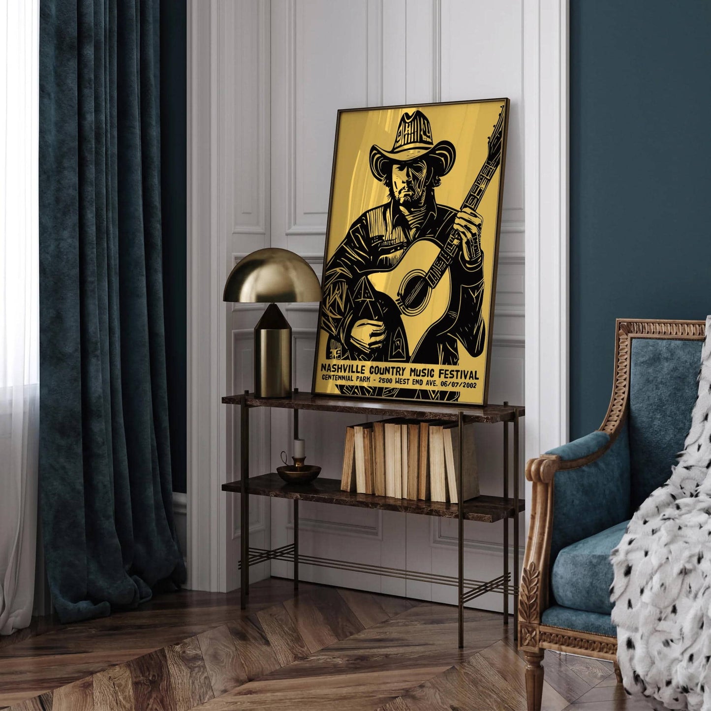 2002 Nashville Country Festival Retro Poster - HypeSheriff