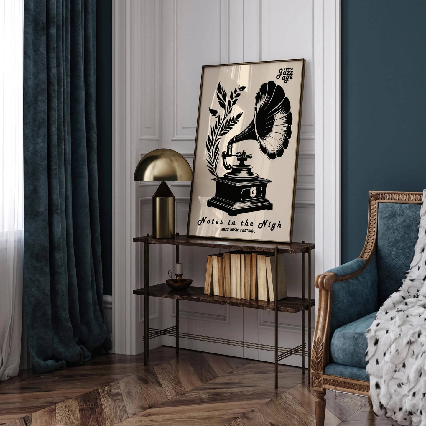 Vintage Gramophone Music Poster