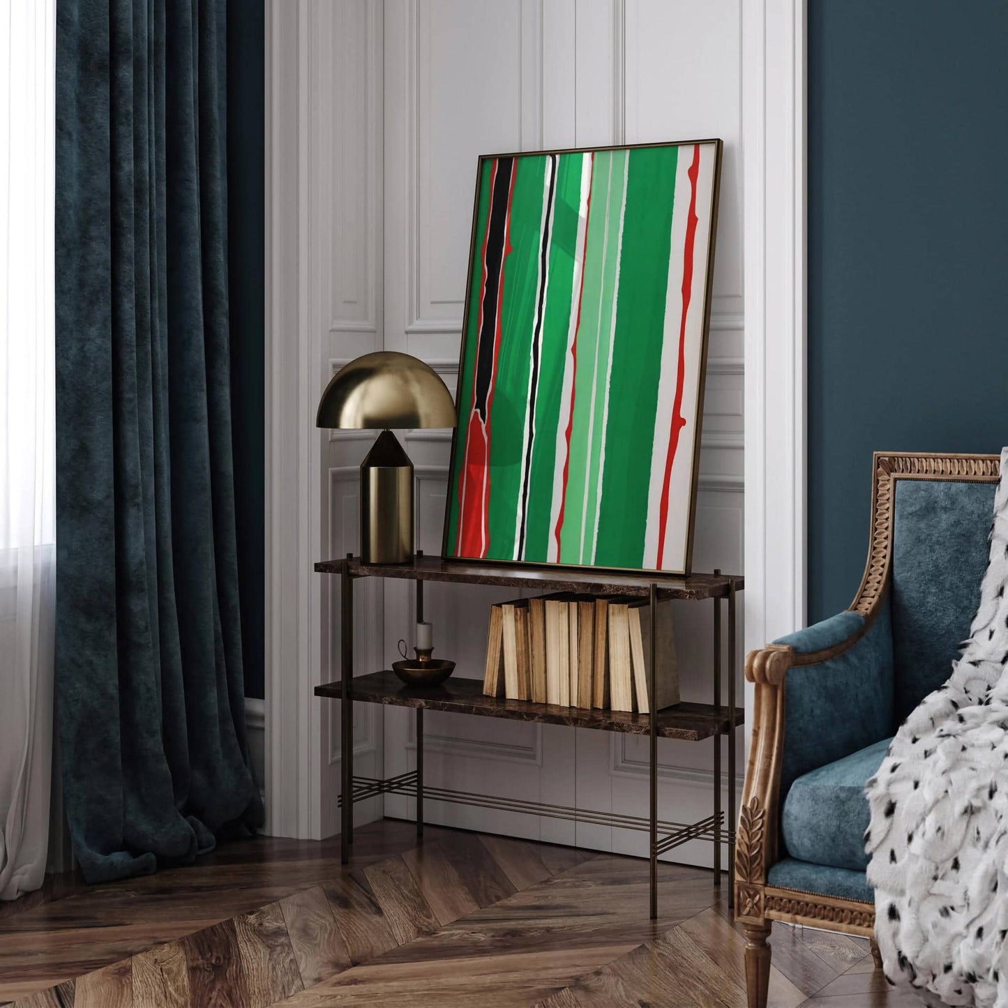 Mid-Century Modern Stripes Poster - HypeSheriff