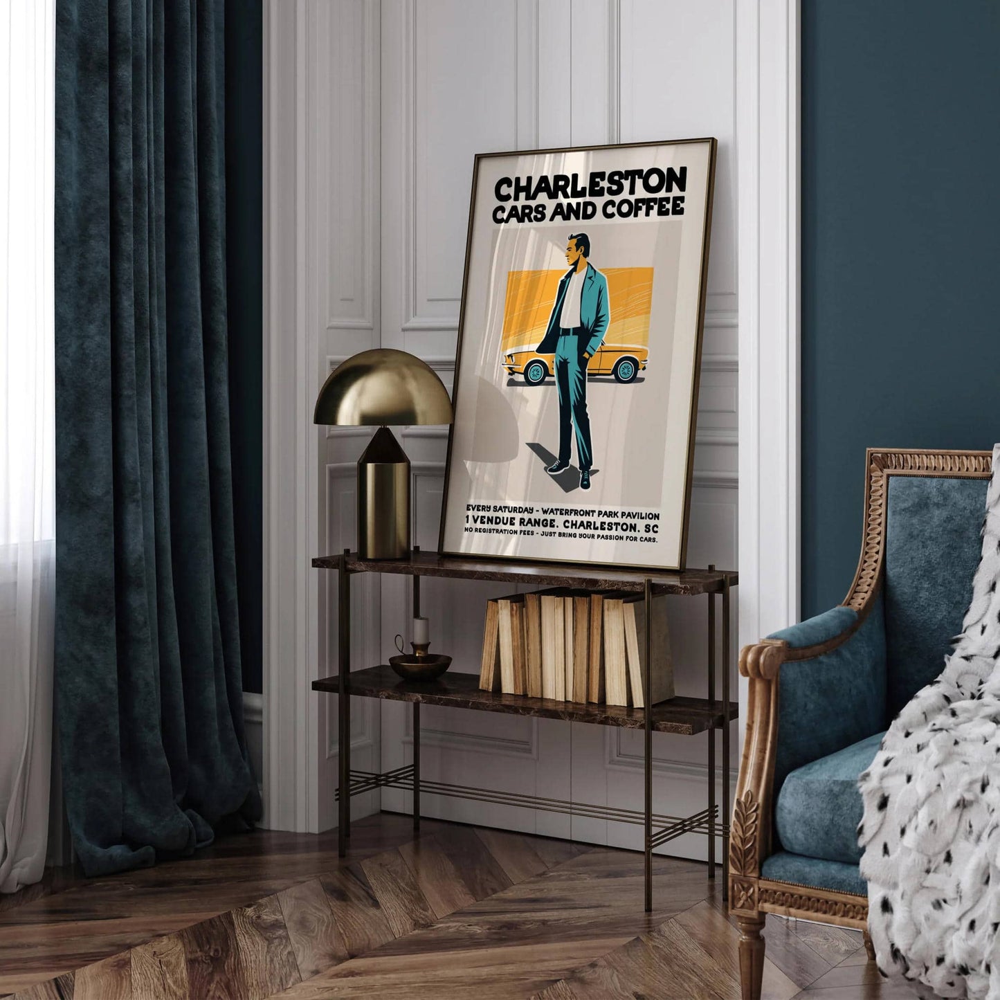 Charleston Cars & Coffee Poster Petrolhead Gift - HypeSheriff