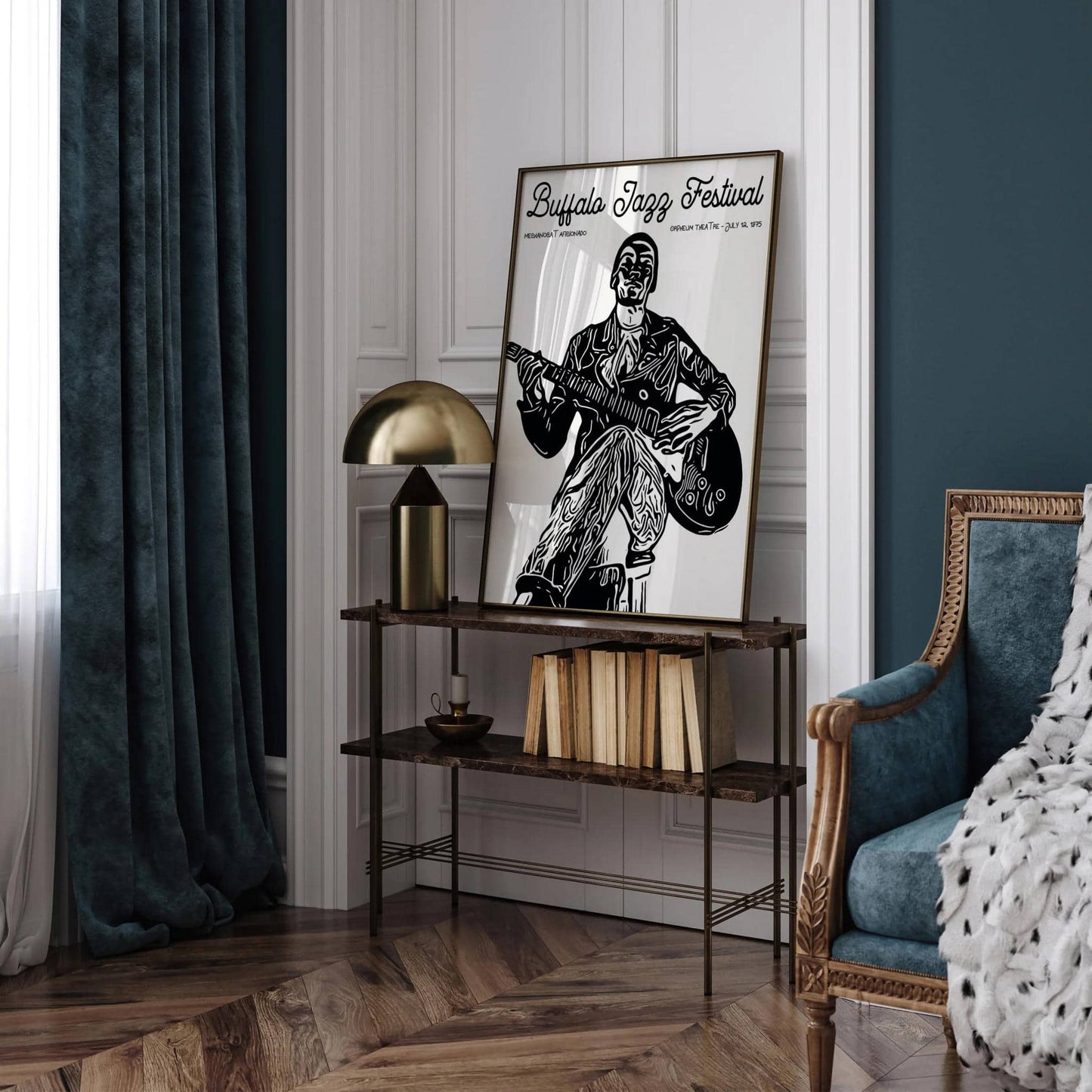 Buffalo Jazz Festival 1975 Black and White Psoter - HypeSheriff