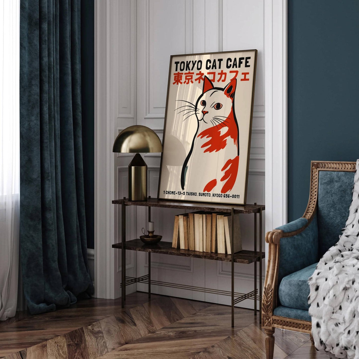 Tokyo Cat Cafe Cute Wall Art Poster - HypeSheriff