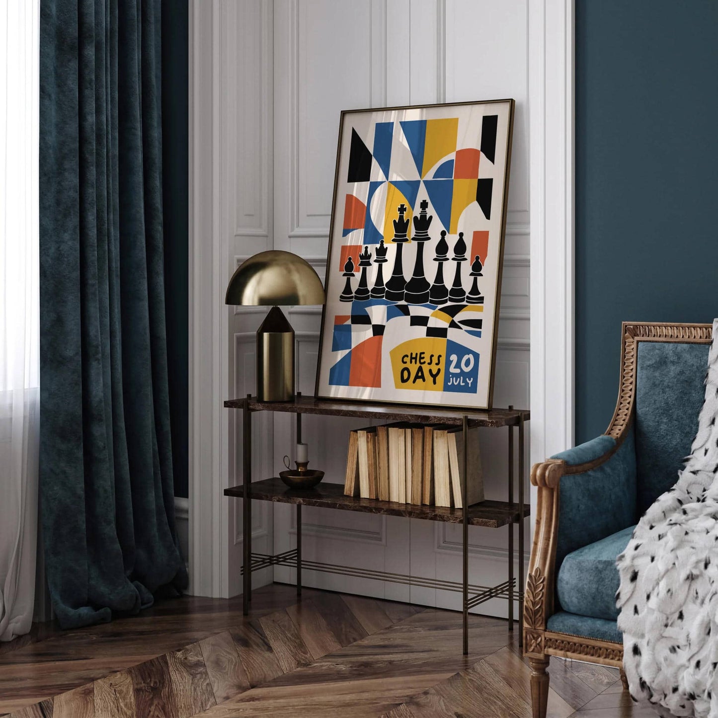 Chess Day Retro Poster