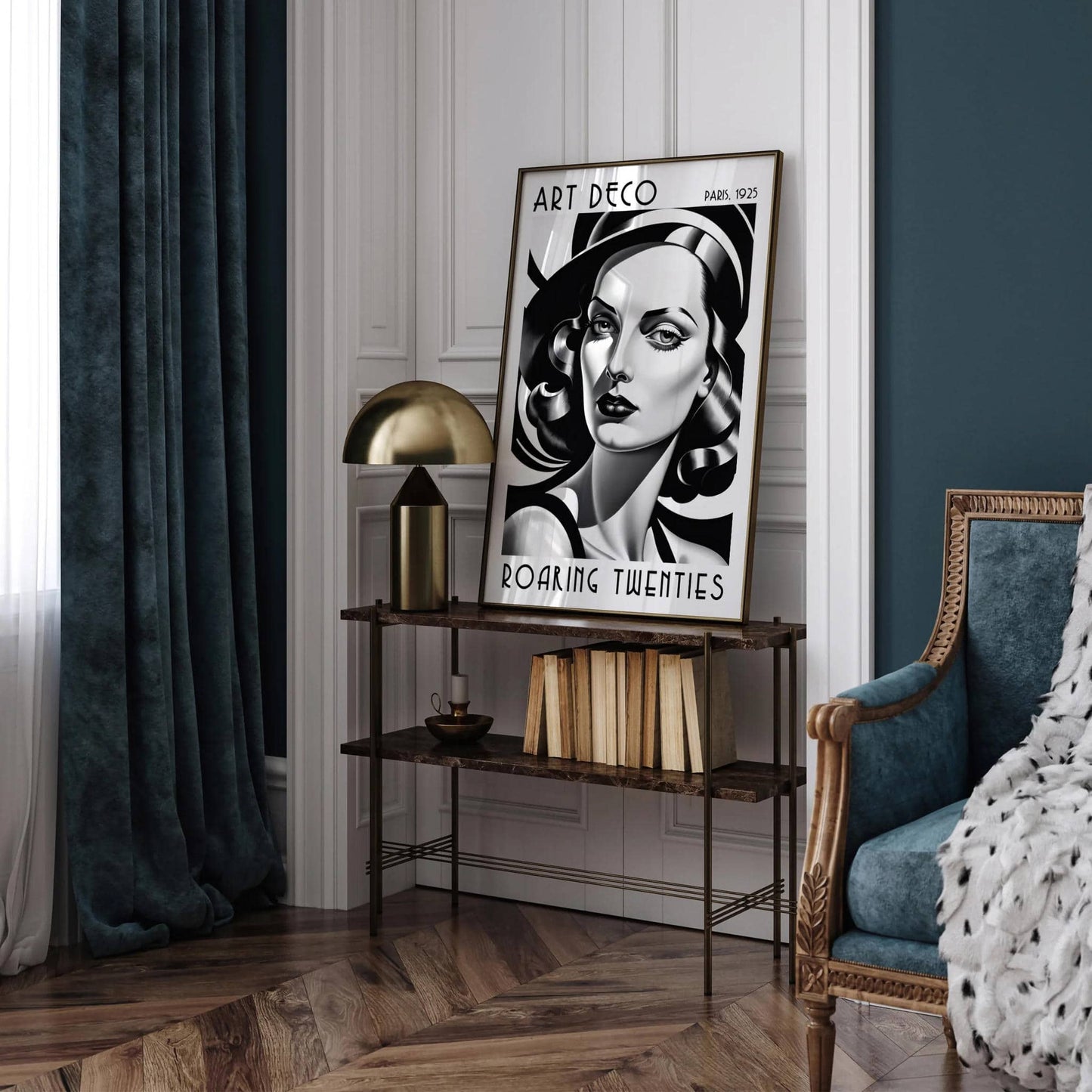 Art Deco Elegant Portrait of Woman Poster - HypeSheriff