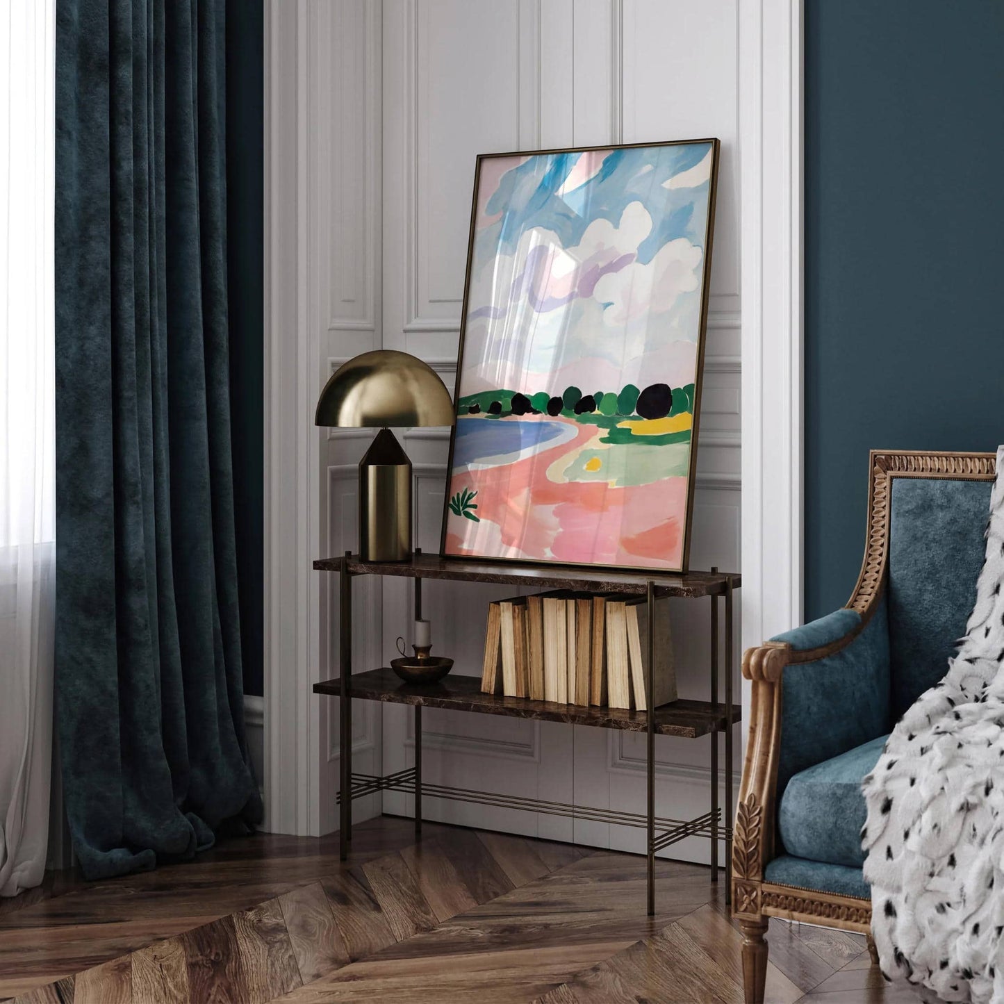 Peaceful Landscape Painting Art Print - HypeSheriff