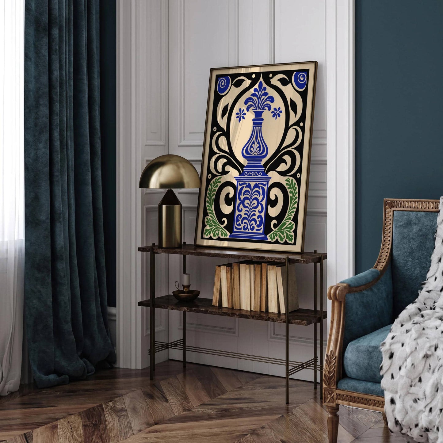 Oriental Perfume Bottle Art Print Poster