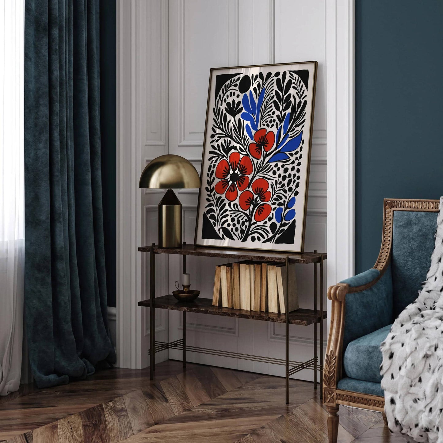 Retro Cut Outs Flowers Art Print - HypeSheriff