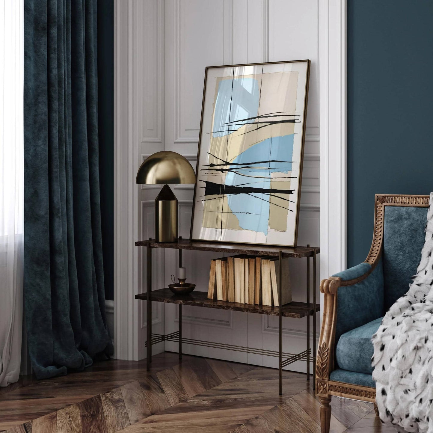 Blue Abstract Wall Art for Trendy Interiors 2024 - HypeSheriff