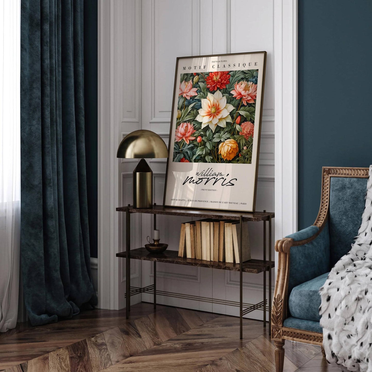 Art Nouveau W. Morris Flowers Wall Art - HypeSheriff