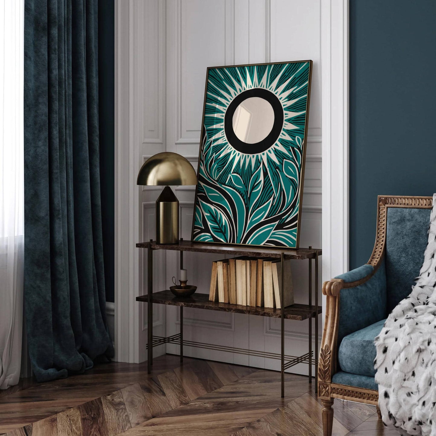 Dark Green Abstract Nature Poster - HypeSheriff