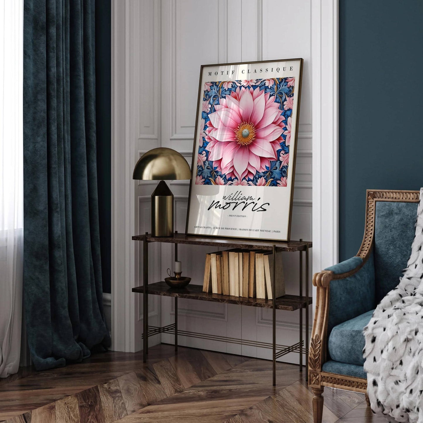 Light Academia Style Floral Morris Wall Art - HypeSheriff