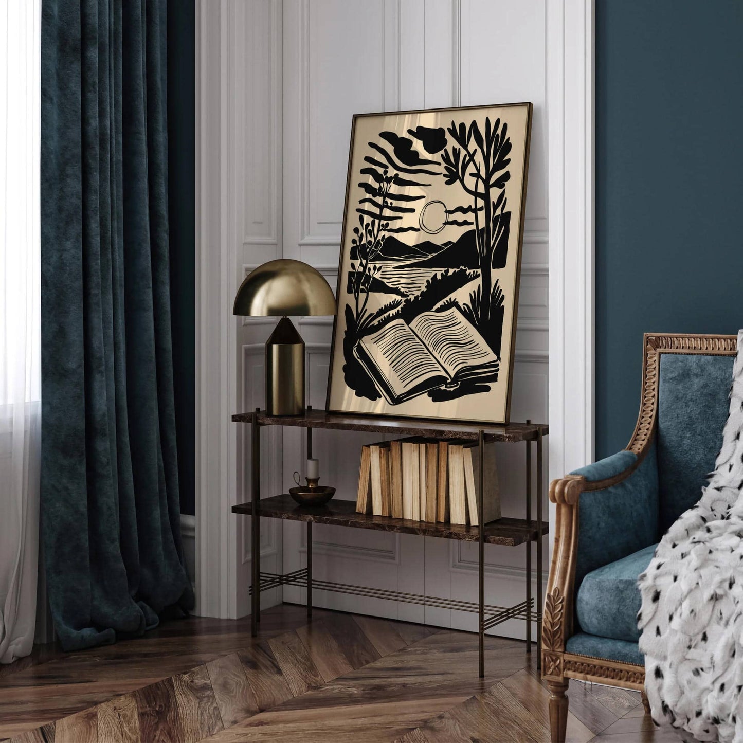 Book Lovers Wall Art Print – Library Wall Decor