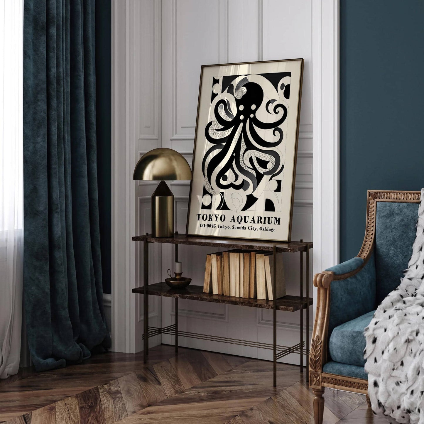 Tokyo Aquarium Black and White Poster - HypeSheriff